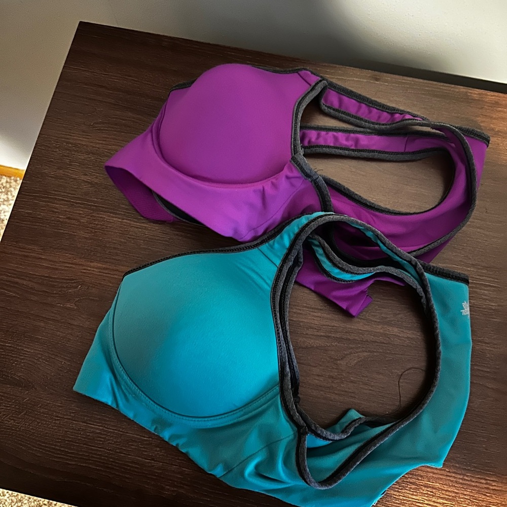 Tek Gear Purple and Teal Sports Bras